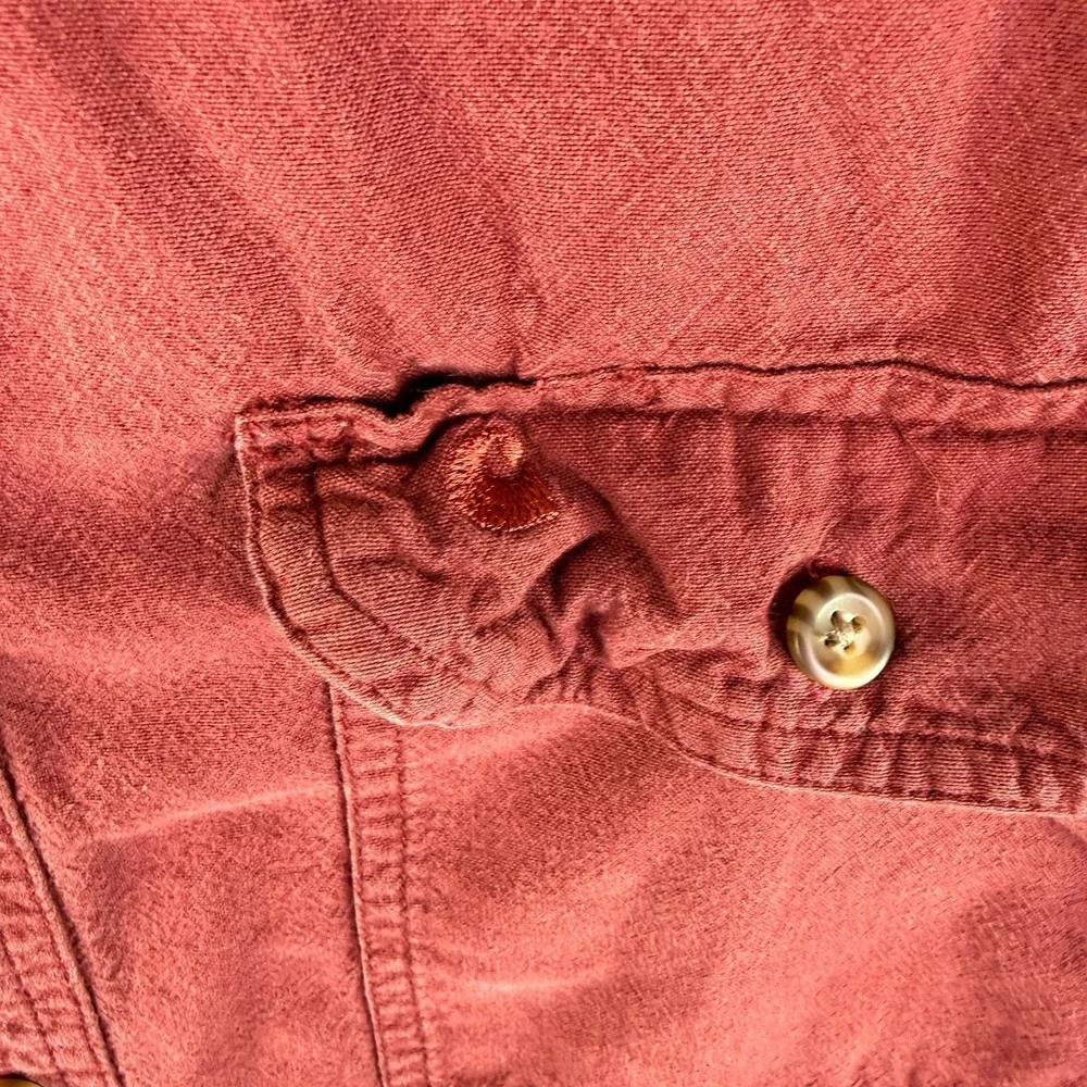 2 Carhartt‎ Mens L Button Down Shirts Work Heavy Canvas S09 MDT & S200 DRC Y2K